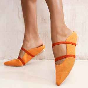 NWOT VIVAIA Elle Pointed Toe Mules in Orange